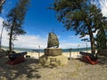 The First Fleet Monument or Bicentennial Monument erected in 1988, commemorates the arrival of the First Fleet in Botany Bay.